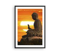 Cuadro Poster de Pared 50x70cm Póster Marco templo buda Wall Art Prints Decor