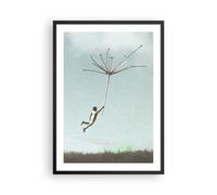 Cuadro Poster de Pared 50x70cm Póster Marco Vintage Irreal Metáfora Wall Art
