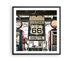 Cuadro Poster de Pared 60x60cm camino viejo 66 estados unidos de américa Art