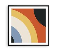 Cuadro Poster de Pared 60x60cm Póster Marco Abstracción Los Colores Radio Art
