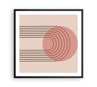 Cuadro Poster de Pared 60x60cm Póster Marco Abstracción Minimalismo Crayón Art
