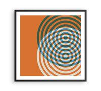 Cuadro Poster de Pared 60x60cm Póster Marco Abstracción Moderno Círculos Art