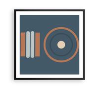 Cuadro Poster de Pared 60x60cm Póster Marco Abstracto Moderno Patrones Wall Art