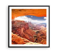 Cuadro Poster de Pared 60x60cm Póster Marco América arizona cañón geología Art