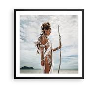 Cuadro Poster de Pared 60x60cm Póster Marco Ardiente Hombre Mujer Wall Art