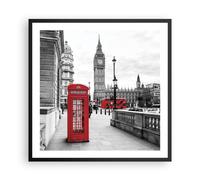 Cuadro Poster de Pared 60x60cm Póster Marco Cobertizo Teléfono Londres Wall Art
