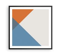 Cuadro Poster de Pared 60x60cm Póster Marco Cuatro Los Colores Abstracción Art