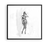 Cuadro Poster de Pared 60x60cm Póster Marco Desnudez Mujer Cuerpo Wall Art