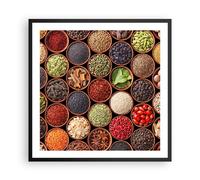 Cuadro Poster de Pared 60x60cm Póster Marco especia cocina Wall Art Prints Decor