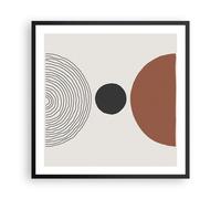 Cuadro Poster de Pared 60x60cm Póster Marco Figuras Formas Geometría Wall Art