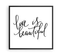Cuadro Poster de Pared 60x60cm Póster Marco La vida es bella Wall Art Prints