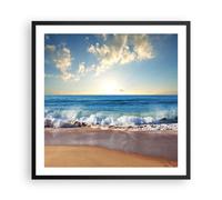Cuadro Poster de Pared 60x60cm Póster Marco mar orilla agua Wall Art Prints