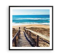 Cuadro Poster de Pared 60x60cm Póster Marco Mar Playa Entrada Wall Art Prints