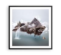 Cuadro Poster de Pared 60x60cm Póster Marco medio ambiente naturaleza Wall Art