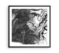 Cuadro Poster de Pared 60x60cm Póster Marco Mujer Línea Arte. Wall Art Prints