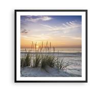 Cuadro Poster de Pared 60x60cm Póster Marco Oeste El Sol Playa Wall Art Prints