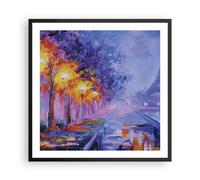 Cuadro Poster de Pared 60x60cm Póster Marco París Faroles Eiffel Wall Art Prints