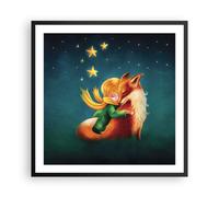 Cuadro Poster de Pared 60x60cm Póster Marco Pequeño Príncipe noviembre Wall Art
