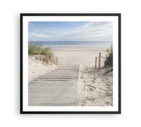 Cuadro Poster de Pared 60x60cm Póster Marco Playa Duna Entrada Wall Art Prints
