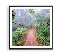 Cuadro Poster de Pared 60x60cm Póster Marco Puente Suspendido Costa Rica Art