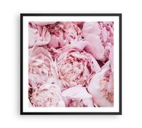 Cuadro Poster de Pared 60x60cm Póster Marco Ramo Flores Rosa Wall Art Prints