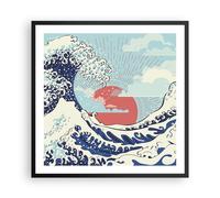 Cuadro Poster de Pared 60x60cm Póster Marco Rojo moderno tal vez Wall Art Prints