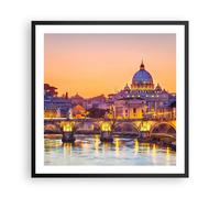 Cuadro Poster de Pared 60x60cm Póster Marco Roma Italia basílica historia Art