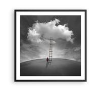 Cuadro Poster de Pared 60x60cm Póster Marco Símbolo Escalera Cielo Wall Art
