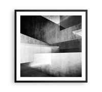 Cuadro Poster de Pared 60x60cm Póster Marco Tridimensional Ilusión Óptica Art