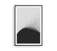 Cuadro Poster de Pared 61x91cm Abstracción Blanco Y Negro Geometría Wall Art