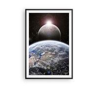 Cuadro Poster de Pared 61x91cm Apocalipsis Meteorito Estrellas Planeta Wall Art