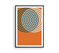 Cuadro Poster de Pared 61x91cm Marco Abstracción Moderno Círculos Wall Art