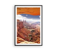 Cuadro Poster de Pared 61x91cm Marco América arizona cañón geología Wall Art