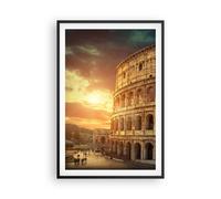 Cuadro Poster de Pared 61x91cm Marco Coloseum Roma Arquitectura Italia Wall Art