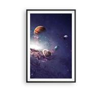 Cuadro Poster de Pared 61x91cm Marco Cosmos Planetas Las Estrellas Wall Art
