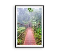 Cuadro Poster de Pared 61x91cm Marco Puente Suspendido Costa Rica Wall Art