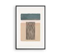Cuadro Poster de Pared 61x91cm Póster Marco Abstracción Gráficos Líneas Wall Art