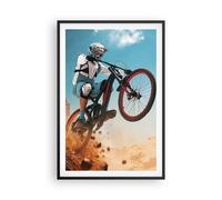 Cuadro Poster de Pared 61x91cm Póster Marco bicicleta deporte casco Wall Art