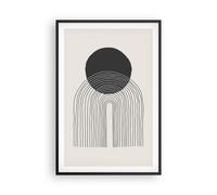 Cuadro Poster de Pared 61x91cm Póster Marco Boho Abstracción Geometría Wall Art