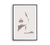 Cuadro Poster de Pared 61x91cm Póster Marco Boho Mujer Boca Wall Art Prints