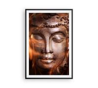 Cuadro Poster de Pared 61x91cm Póster Marco Buda estatua misterio Wall Art