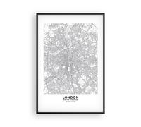 Cuadro Poster de Pared 61x91cm Póster Marco Ciudad Mapa Londres Wall Art Prints
