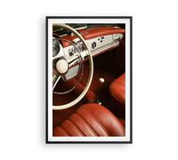 Cuadro Poster de Pared 61x91cm Póster Marco Coche Interior Clásico Wall Art