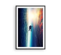 Cuadro Poster de Pared 61x91cm Póster Marco Cosmos astronauta planeta Wall Art
