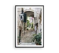 Cuadro Poster de Pared 61x91cm Póster Marco Croacia Escaleras Dubrovnik Wall Art