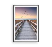 Cuadro Poster de Pared 61x91cm Póster Marco entrada en la playa Wall Art Prints