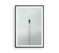 Cuadro Poster de Pared 61x91cm Póster Marco Escalera Cielo Símbolo Wall Art