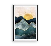 Cuadro Poster de Pared 61x91cm Póster Marco Este El Sol Geometría Wall Art