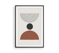 Cuadro Poster de Pared 61x91cm Póster Marco Figuras Formas Geometría Wall Art