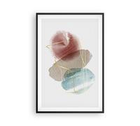 Cuadro Poster de Pared 61x91cm Póster Marco Forma Figura Abstracción Wall Art